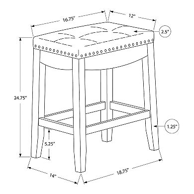 Monarch 2-pc. Tufted Barstool Set