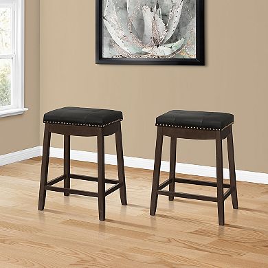 Monarch 2-pc. Tufted Barstool Set