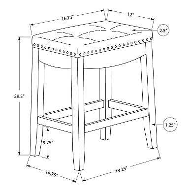 Monarch 2-pc. Tufted Barstool Set