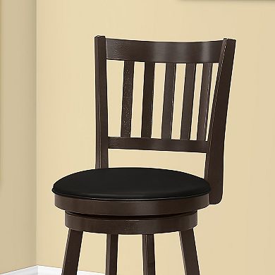 Monarch 2-pc. Swivel Slat Back Barstool Set