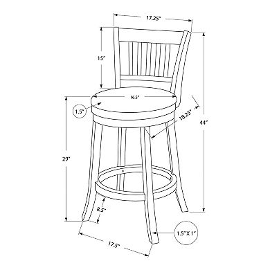 Monarch 2-pc. Swivel Slat Back Barstool Set