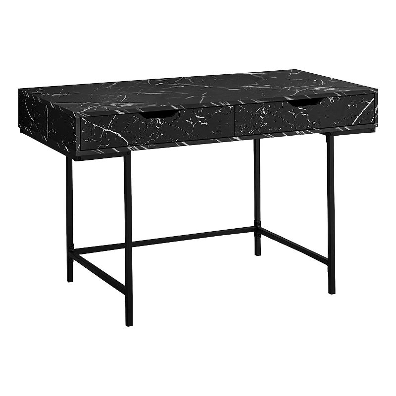 Monarch Computer Desk with Two Storage Drawers, Black