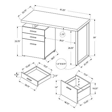 Monarch 3-Drawer Computer Desk