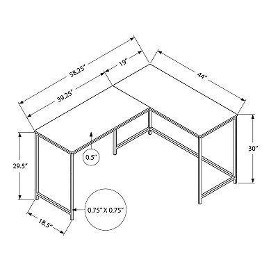 Monarch L-Shaped Computer Desk