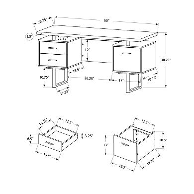 Monarch 3-Drawer Computer Desk