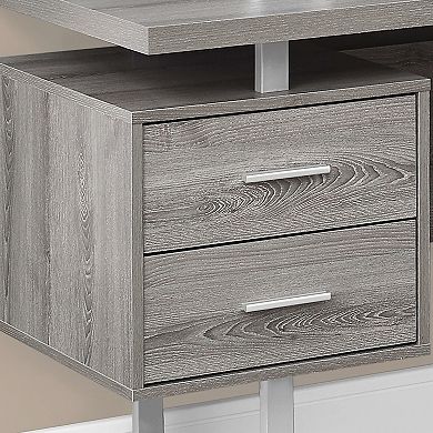 Monarch L-Shaped Floating Corner Computer Desk