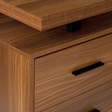 Monarch L-Shaped Floating Corner Computer Desk