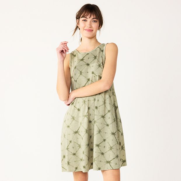 Sleeveless Jersey Swing Dress