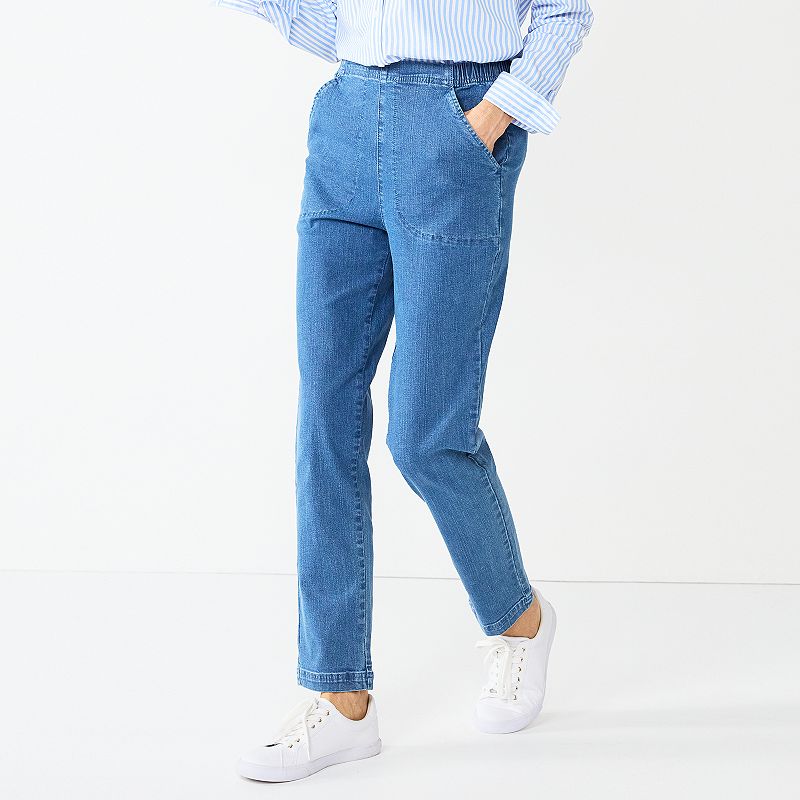 37702353 Womens Croft & Barrow Classic Pull-On Jeans, Size: sku 37702353