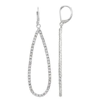 Simply Vera Vera Wang Pave Elongated Drop Earrings