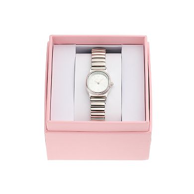 Folio Women's Silver Tone Oval Expansion Watch