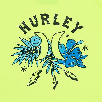 Baby Boys Hurley Hurley Short Sleeve Graphic Tee & Tropical Shorts Swim Set