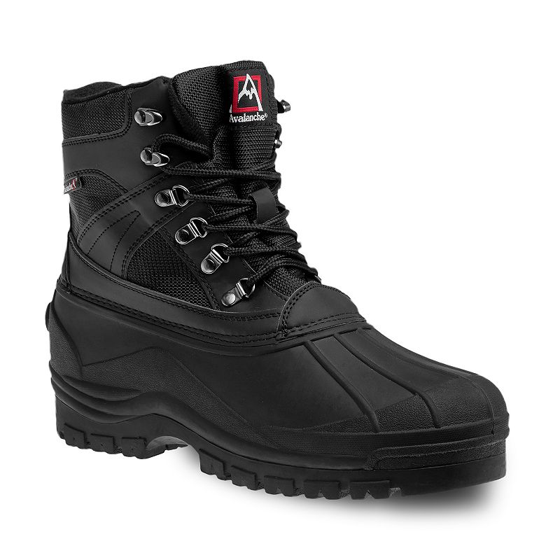 54599608 Avalanche Mens Waterproof Snow Boots, Size: 9, Bla sku 54599608