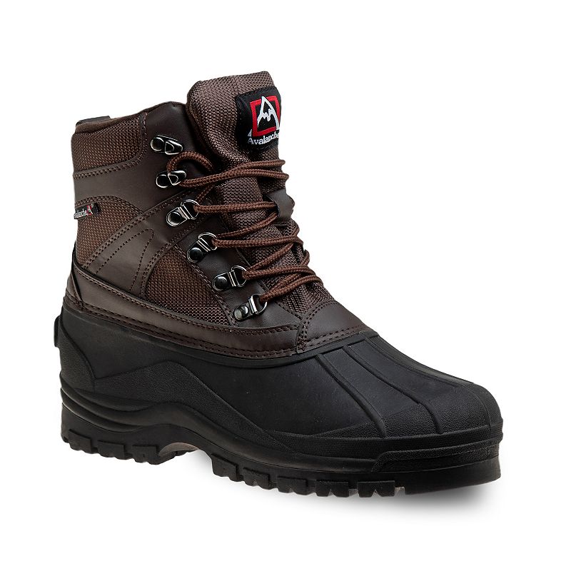 38769596 Avalanche Mens Waterproof Snow Boots, Size: 8, Bro sku 38769596