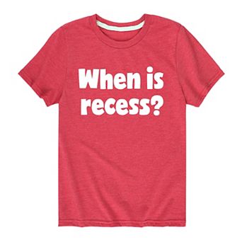 Boys 8-20 When Is Recess Graphic Tee