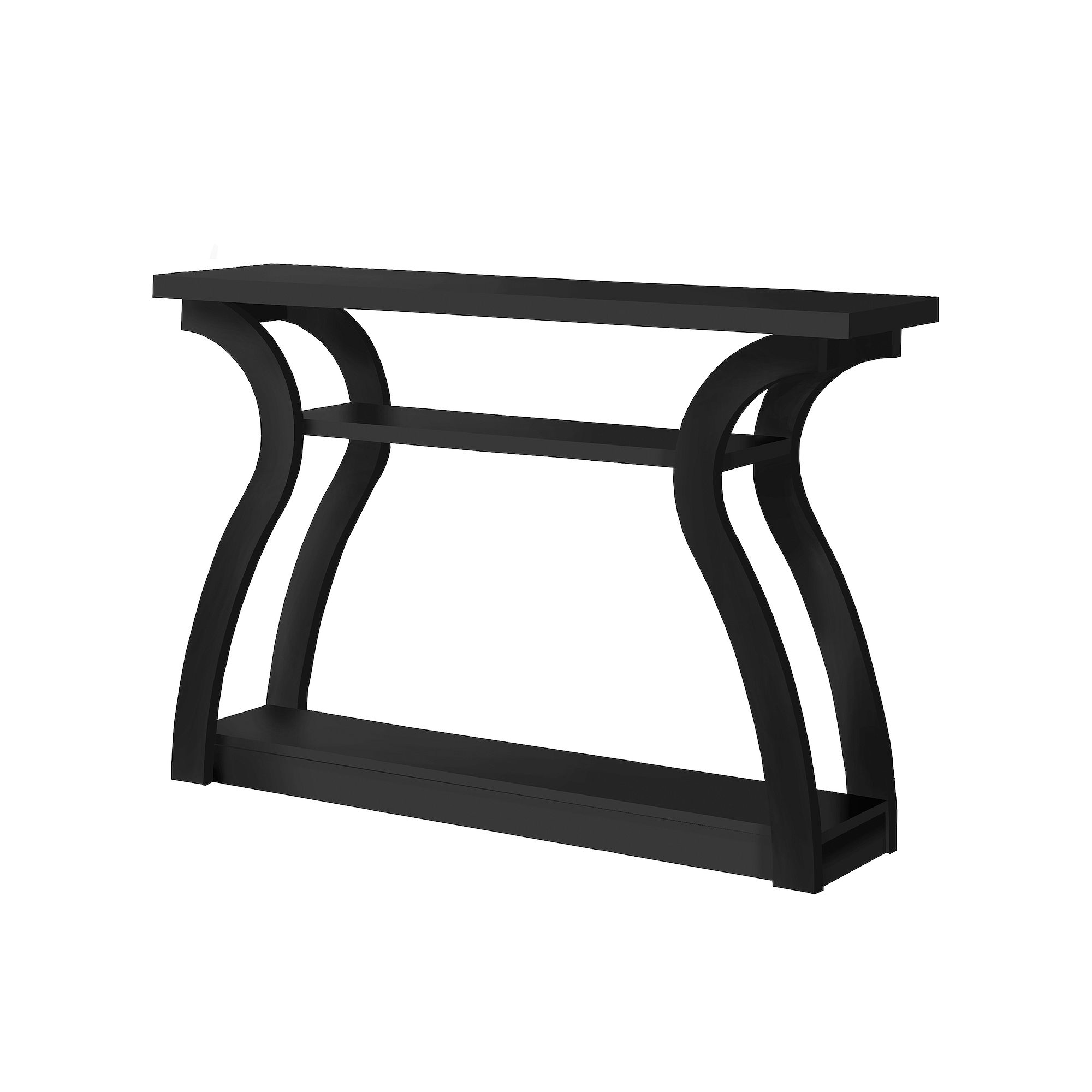 Monarch Curved Accent Table, Black