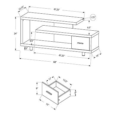 Monarch TV Stand with Drawer