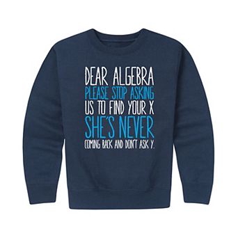 Boys 8-20 Dear Algebra Crew Fleece Sweatshirt