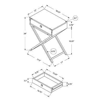 Monarch Cross Leg Accent Table