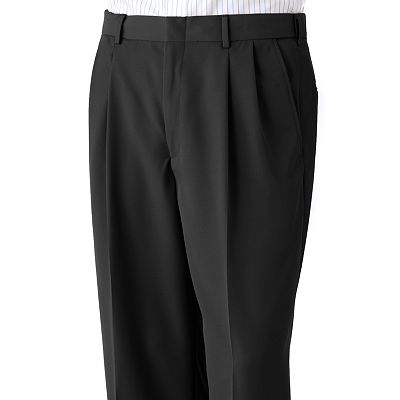 haggar mynx pleated no iron dress pants Haggar Mynx Gabardine Dress Pants, Pleated Front in Oak
