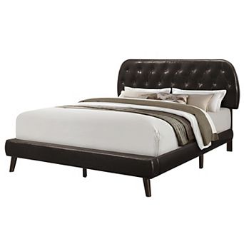 Monarch 70.5 in Tufted Upholstered Queen Bed