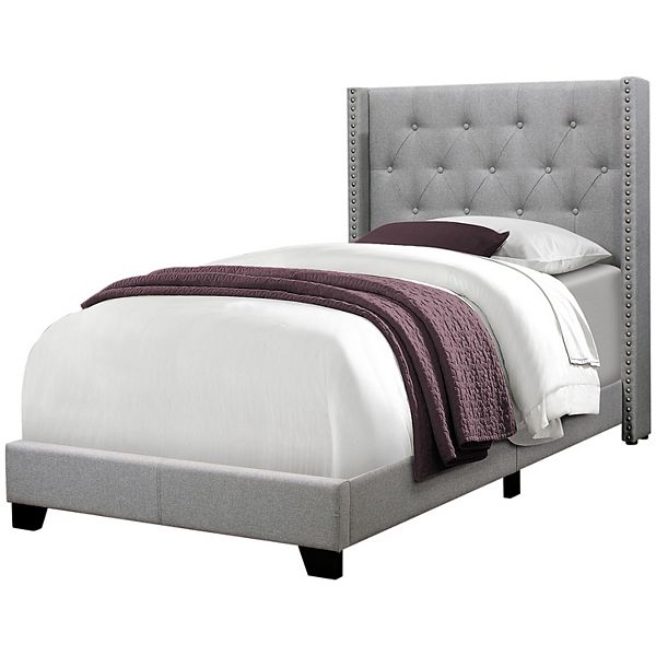 Monarch Faux Leather Bed, Leather Bed Headboard Twin