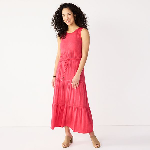 Petite Sonoma Goods For Life® Tiered Maxi Tank Dress