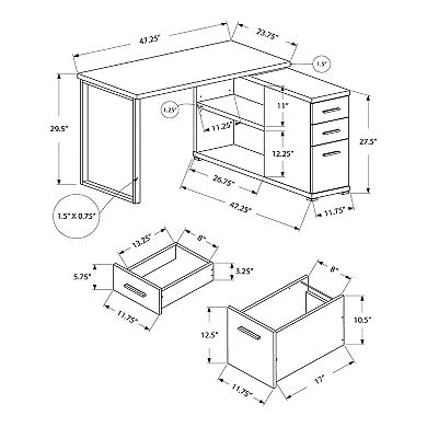 Monarch L-Shape Corner Computer Desk