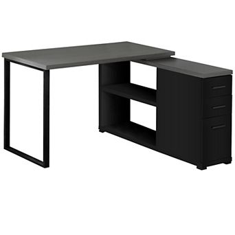 Monarch 3-Drawer & 2-Shelf L-Shape Corner Computer Desk