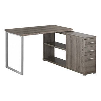 Monarch 3-Drawer & 2-Shelf L-Shape Corner Computer Desk