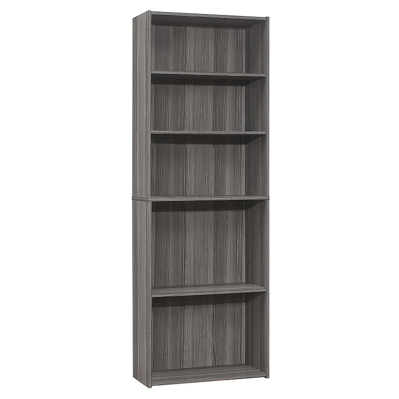 Monarch 72-in. 5-Shelf Bookcase, Grey