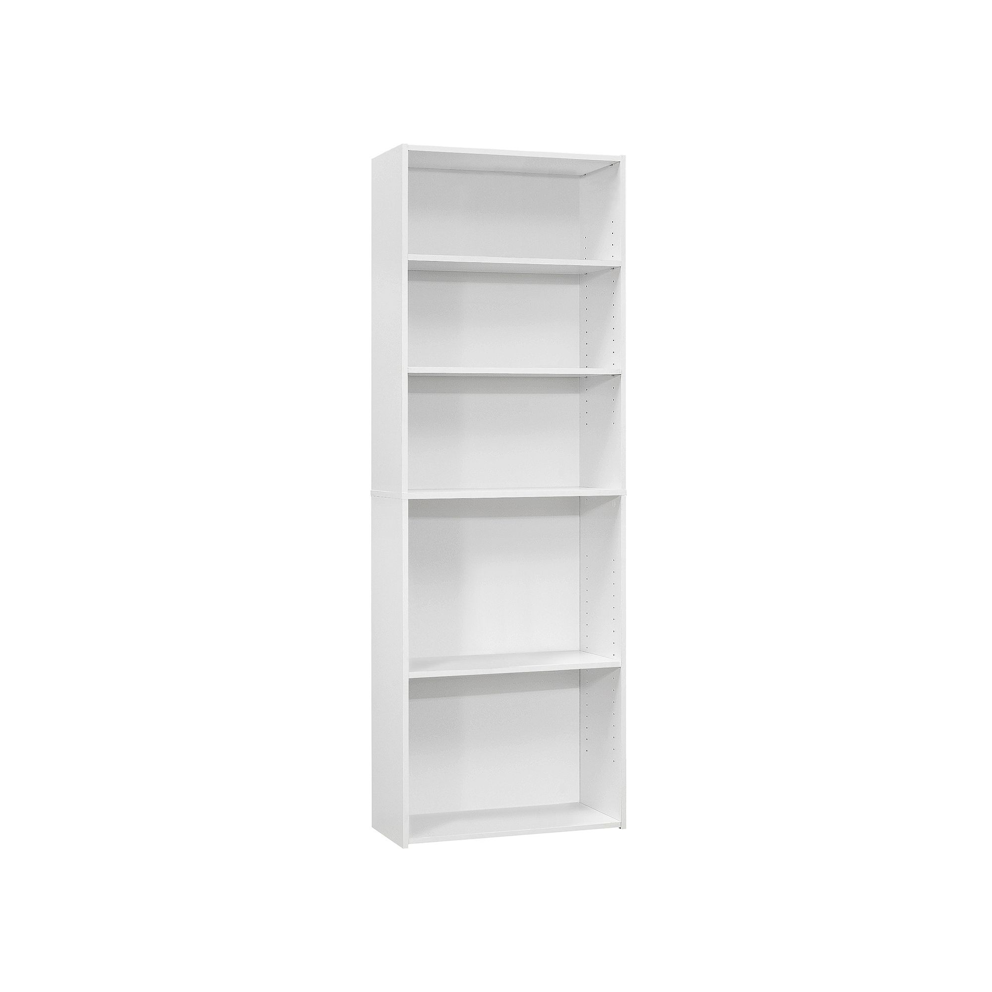 Monarch 72-in. 5-Shelf Bookcase, White