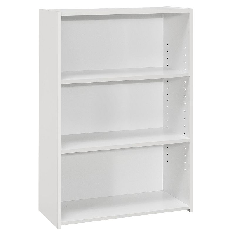 Monarch 36-in. 3-Shelf Bookcase, White