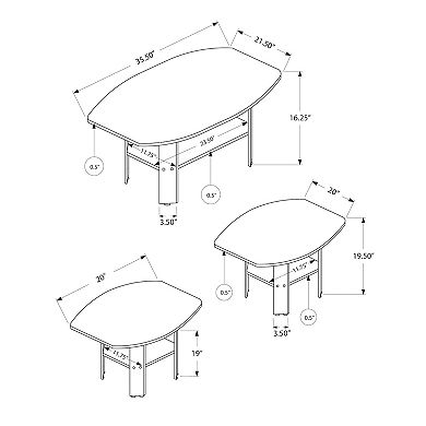 Monarch 3-Piece Table Set