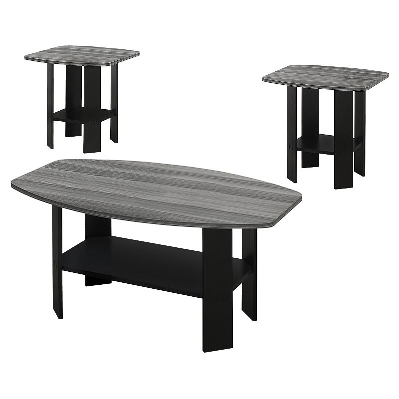 Monarch 3-Piece Table Set, Black