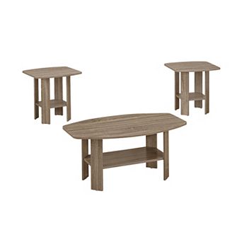 Monarch 3 pc Modern Angled Table Set