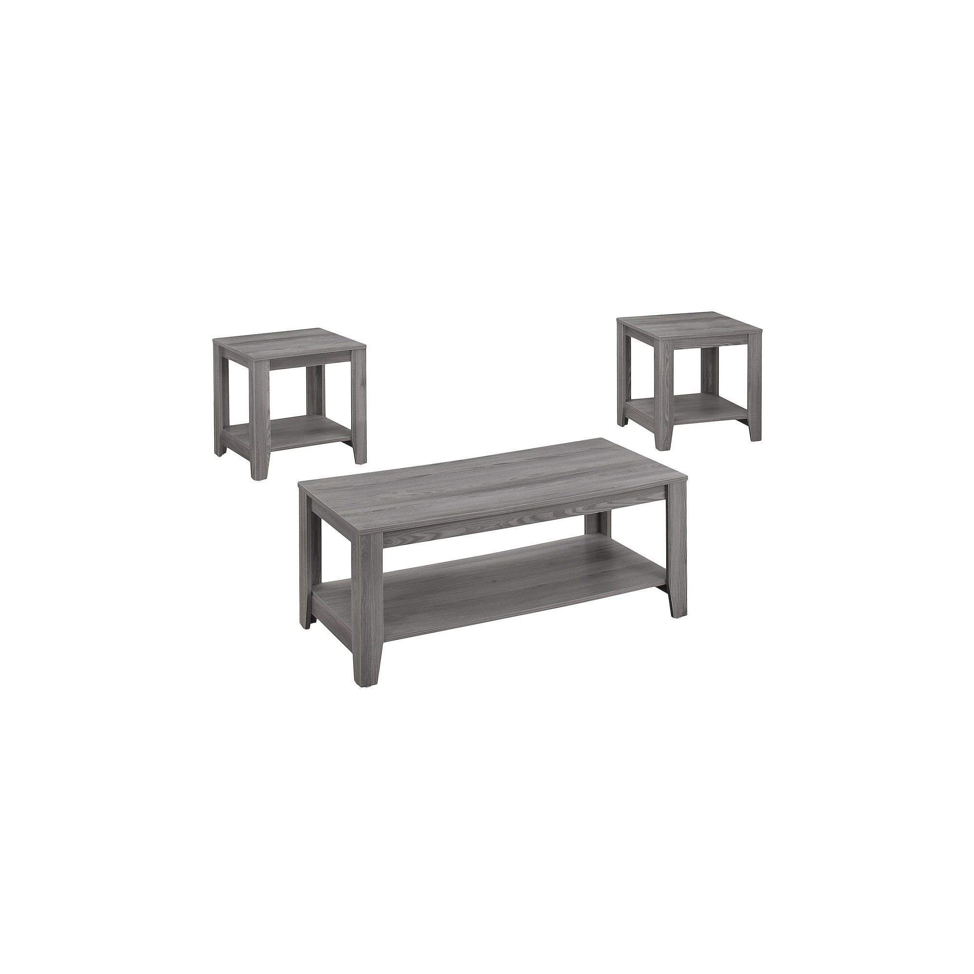Monarch 3-Piece Table Set, Gray