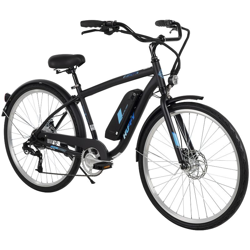 Huffy 27.5-inch Everett Plus Mens Comfort E-Bike, Blue