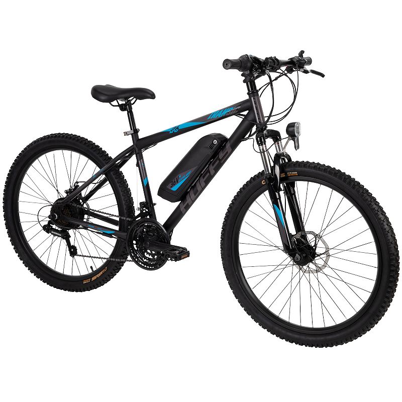 Huffy 26-inch MTB Transic Plus Aluminum Mens E-Bike, Black