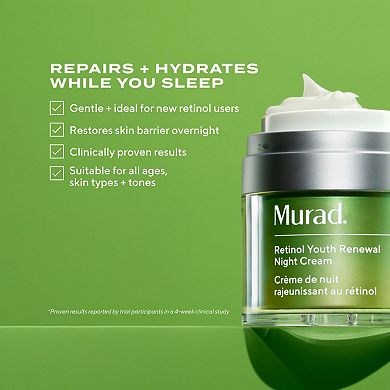 Retinol Youth Renewal Night Cream with Niacinamide + Peptide