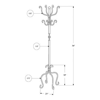 Monarch 74-in. Coat Rack Floor Decor