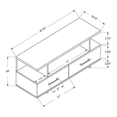 Monarch 48-in. TV Stand with Storage Drawers