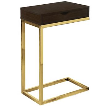 Monarch Espresso C-Shape Accent Table