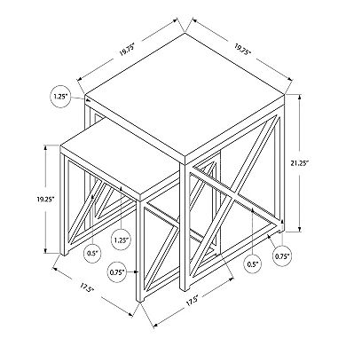 Monarch 2-Piece Nesting Table Set
