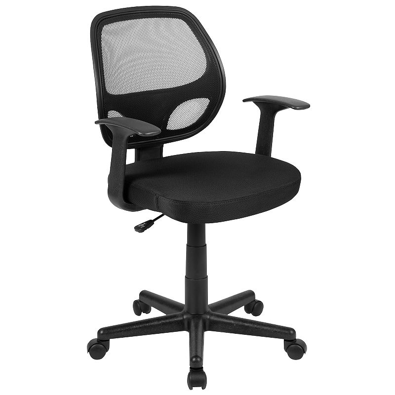 Flash Furniture Mid-Back Mesh Swivel Ergonomic Desk Chair, Black