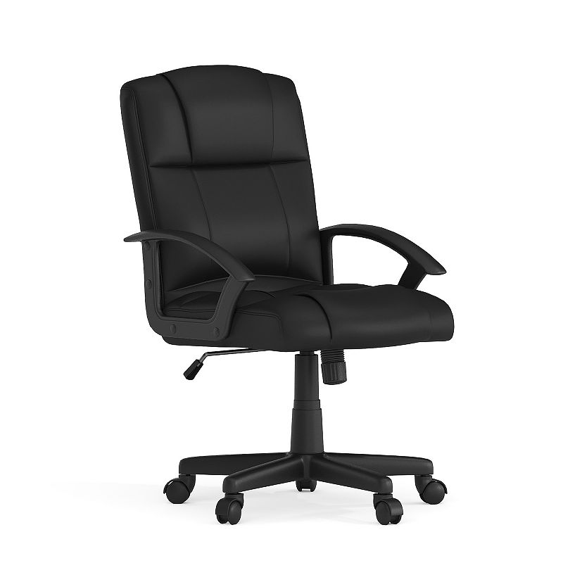 Flash Furniture Mid-Back Padded Desk Chair, Black