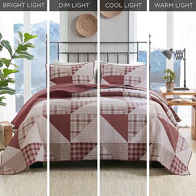 Woolrich Olsen Oversized Cotton Quilt Set With Shams