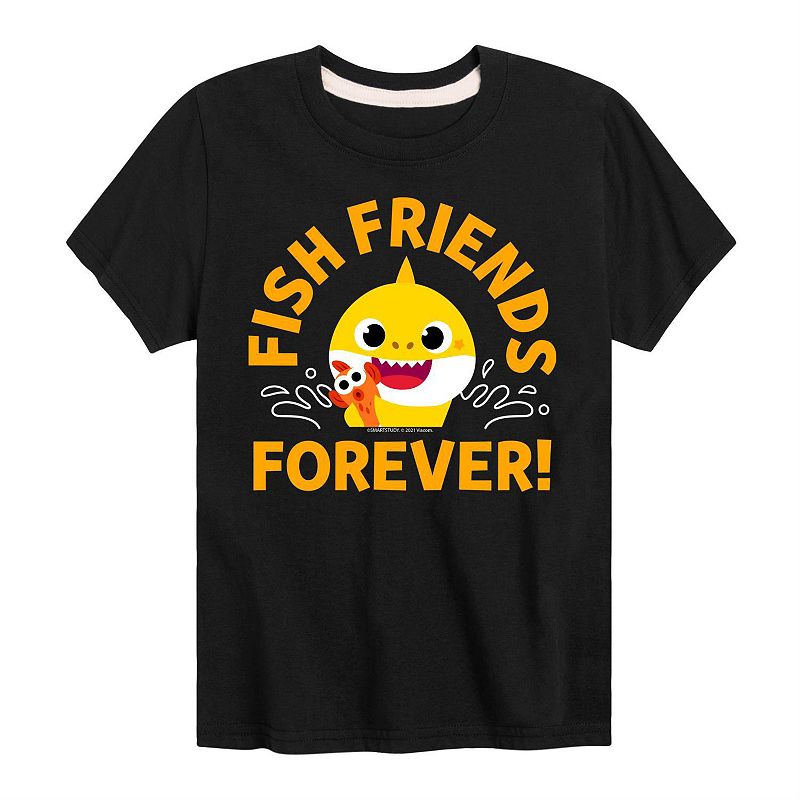 Boys 8-20 Fish Friends Forever Graphic Tee, Boys, Size: Small, Black