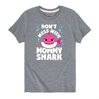 Boys 8-20 Dont Mess With Mama Shark Graphic Tee
