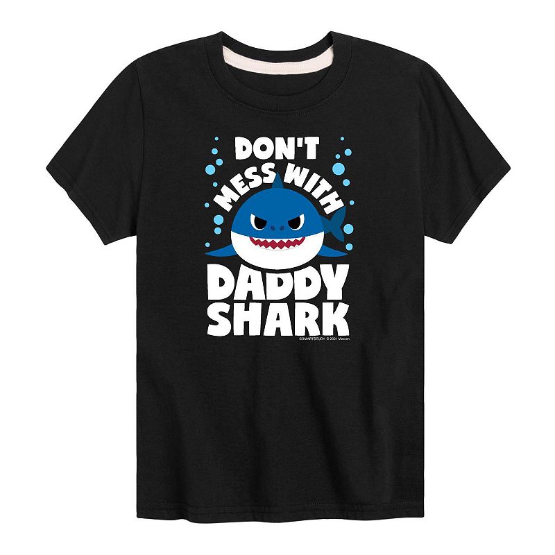 Boys 8-20 Dont Mess With Dadday Shark Graphic Tee, Boys, Size: Small, Blac